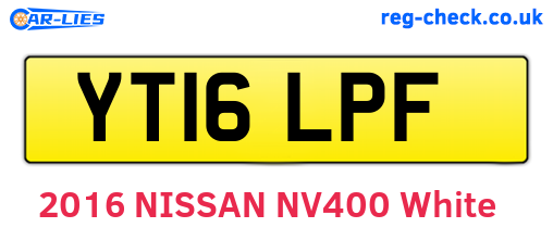 YT16LPF are the vehicle registration plates.
