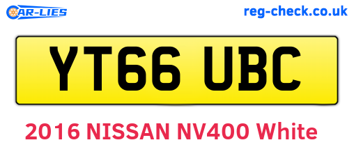 YT66UBC are the vehicle registration plates.