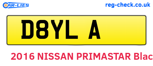 D8YLA are the vehicle registration plates.