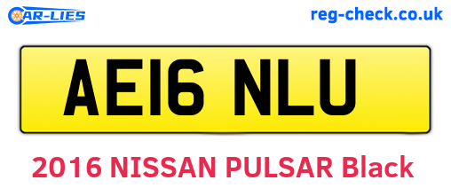 AE16NLU are the vehicle registration plates.