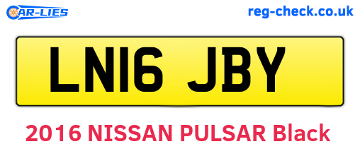 LN16JBY are the vehicle registration plates.