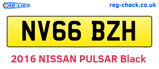 NV66BZH are the vehicle registration plates.