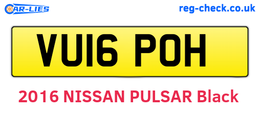 VU16POH are the vehicle registration plates.