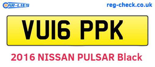 VU16PPK are the vehicle registration plates.