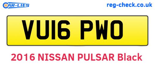VU16PWO are the vehicle registration plates.