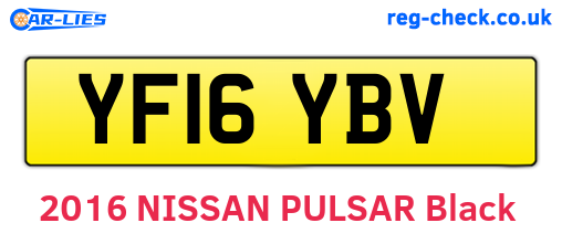 YF16YBV are the vehicle registration plates.