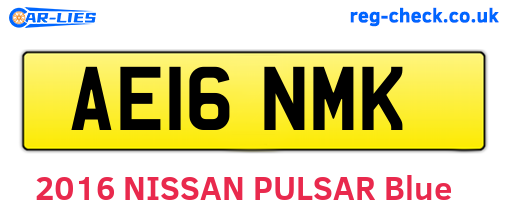 AE16NMK are the vehicle registration plates.