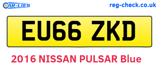 EU66ZKD are the vehicle registration plates.