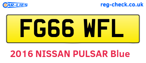 FG66WFL are the vehicle registration plates.