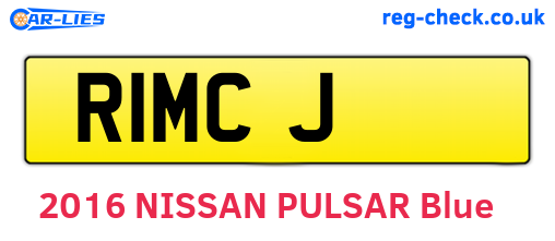 R1MCJ are the vehicle registration plates.