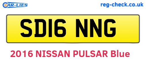 SD16NNG are the vehicle registration plates.