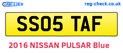 SS05TAF are the vehicle registration plates.