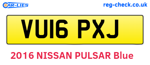 VU16PXJ are the vehicle registration plates.