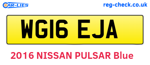 WG16EJA are the vehicle registration plates.