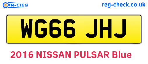 WG66JHJ are the vehicle registration plates.