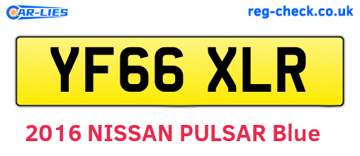 YF66XLR are the vehicle registration plates.