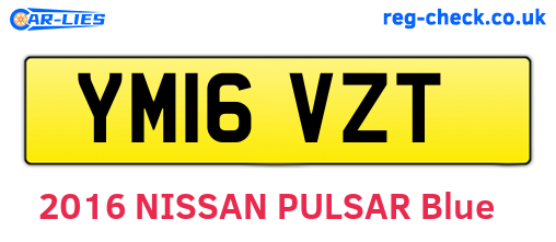 YM16VZT are the vehicle registration plates.
