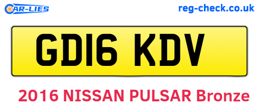 GD16KDV are the vehicle registration plates.