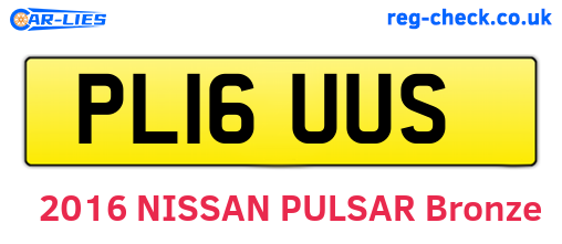PL16UUS are the vehicle registration plates.
