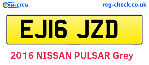 EJ16JZD are the vehicle registration plates.