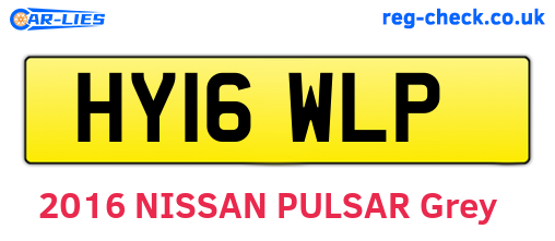 HY16WLP are the vehicle registration plates.