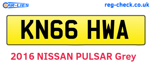 KN66HWA are the vehicle registration plates.