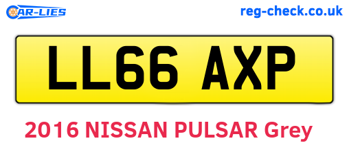 LL66AXP are the vehicle registration plates.