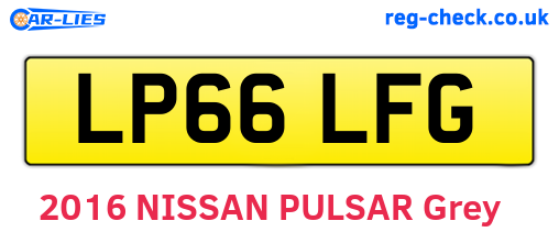LP66LFG are the vehicle registration plates.
