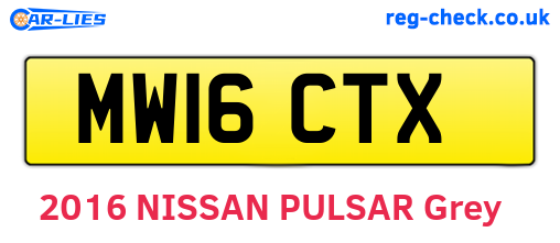 MW16CTX are the vehicle registration plates.