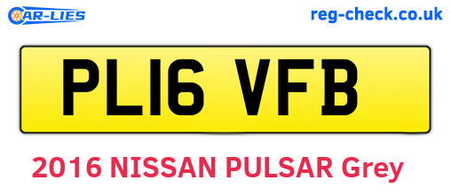 PL16VFB are the vehicle registration plates.