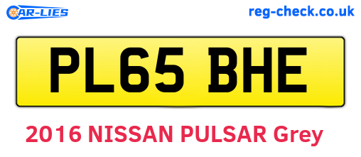 PL65BHE are the vehicle registration plates.