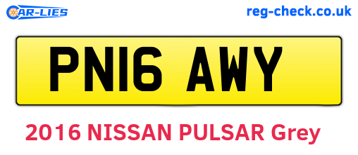 PN16AWY are the vehicle registration plates.