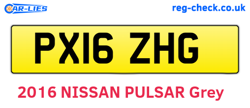 PX16ZHG are the vehicle registration plates.