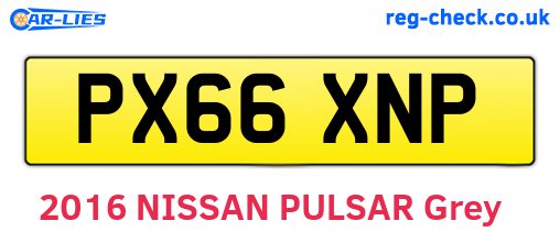 PX66XNP are the vehicle registration plates.
