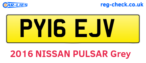 PY16EJV are the vehicle registration plates.