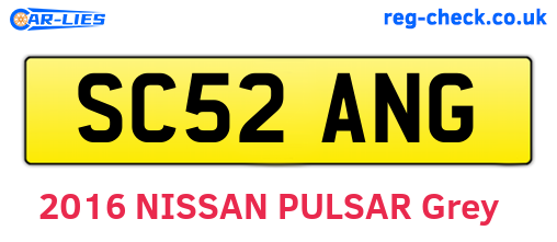 SC52ANG are the vehicle registration plates.