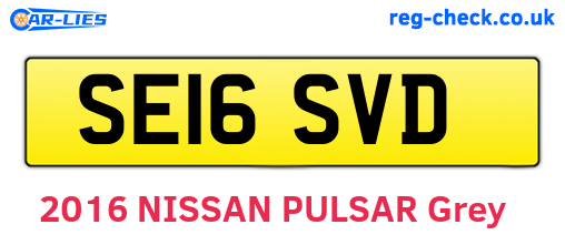 SE16SVD are the vehicle registration plates.