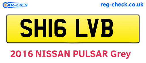 SH16LVB are the vehicle registration plates.