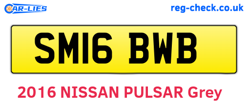 SM16BWB are the vehicle registration plates.