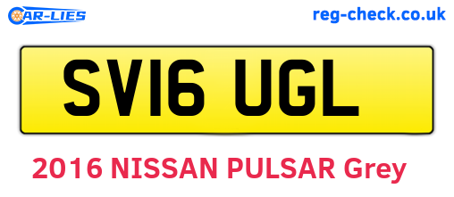 SV16UGL are the vehicle registration plates.