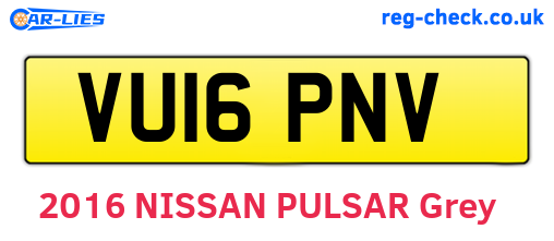 VU16PNV are the vehicle registration plates.