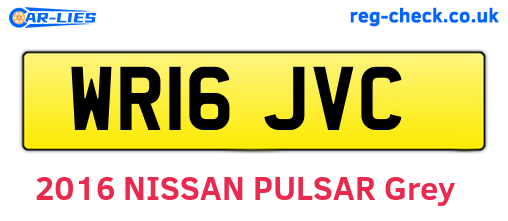 WR16JVC are the vehicle registration plates.