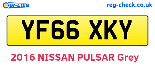 YF66XKY are the vehicle registration plates.