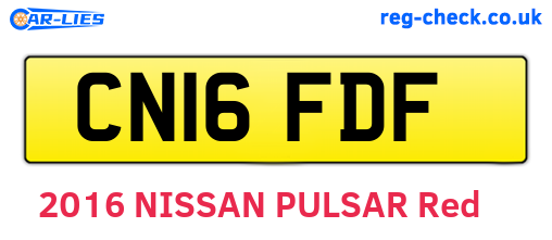 CN16FDF are the vehicle registration plates.