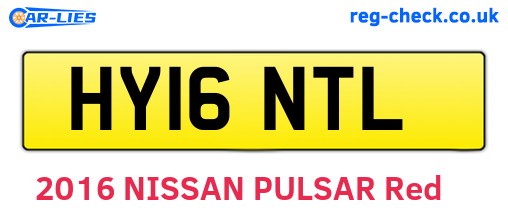 HY16NTL are the vehicle registration plates.