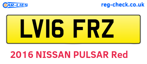 LV16FRZ are the vehicle registration plates.