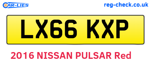 LX66KXP are the vehicle registration plates.