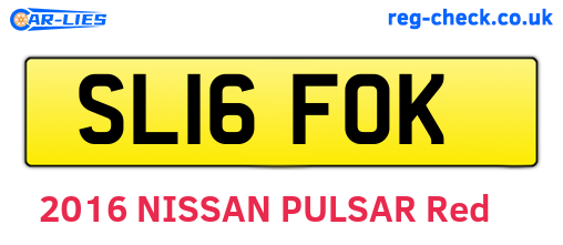 SL16FOK are the vehicle registration plates.