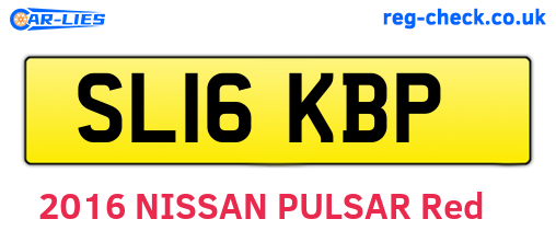 SL16KBP are the vehicle registration plates.