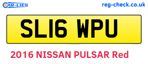 SL16WPU are the vehicle registration plates.